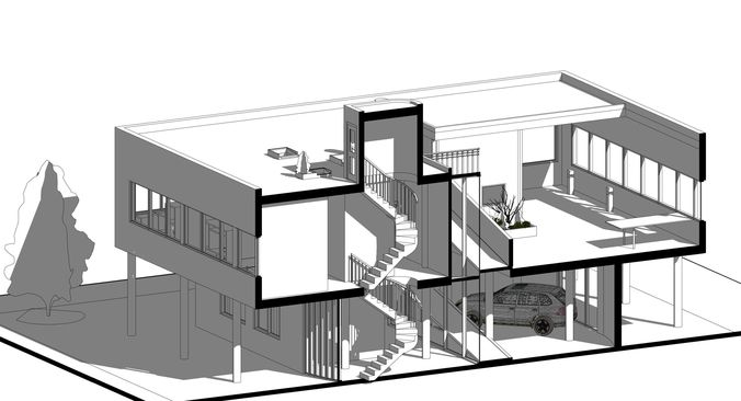 villa-savoye-le-corbusier-for-revit-3d-model-max-rvt